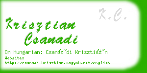 krisztian csanadi business card